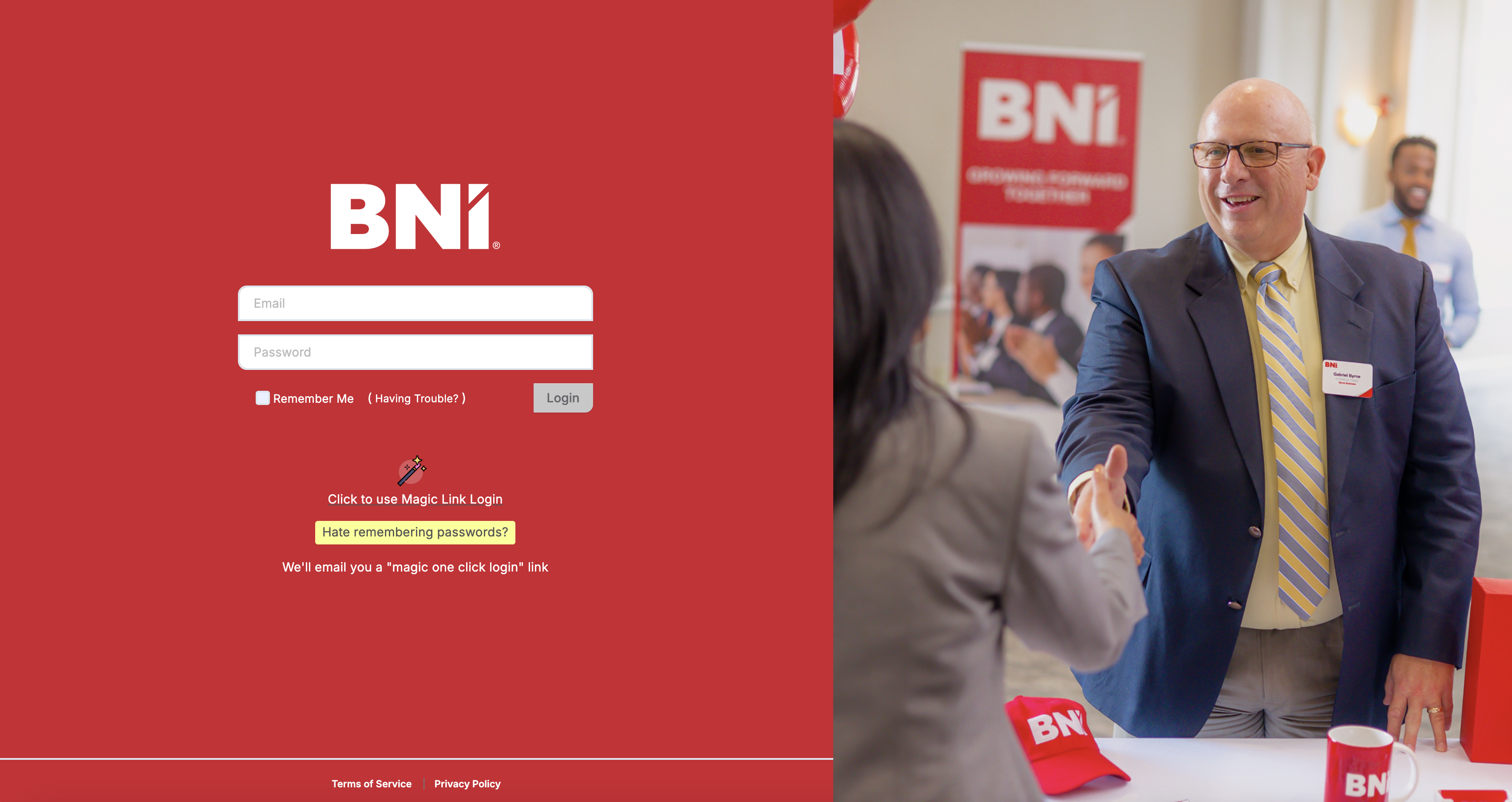 Portal Log-in Screen